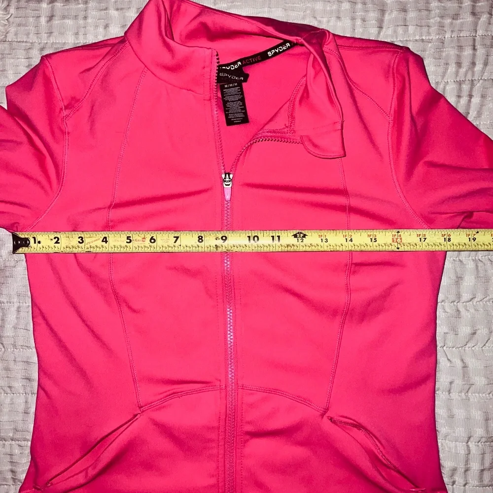 Spyder Women's Full Zip Athletic Jacket Coral Pink Medium - Picture 7 of 13